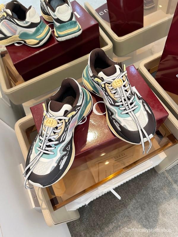 Gucci 2025/SS Series 2.0 Sneakers with Retro-Futuristic Design and Reflective Stripes - LY00460