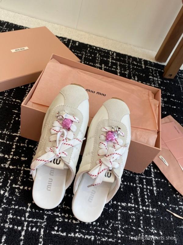 MiuMiu 2025 SS Early Spring Slip-On Trainer Loafer - KFY00295