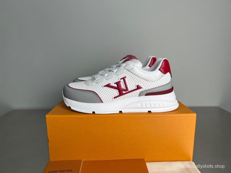 Lv Classic Leather Round Toe Lace-Up Low Top Casual Shoes for Men - YC