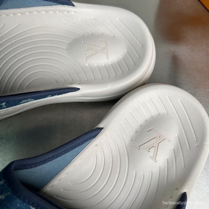 Louis Vuitton Miami Mule Slip-On Sandals with Hook-and-Loop Fastener - YC