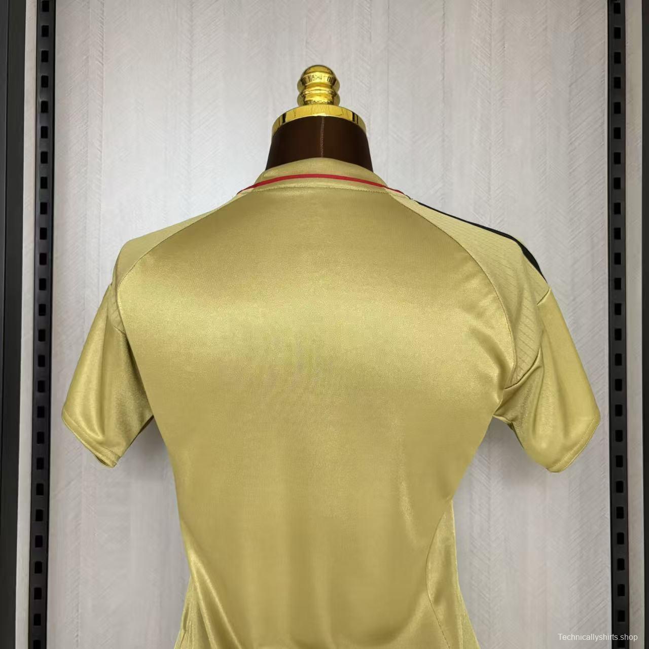 2016 Women Retro Recife Sports Gold Jersey