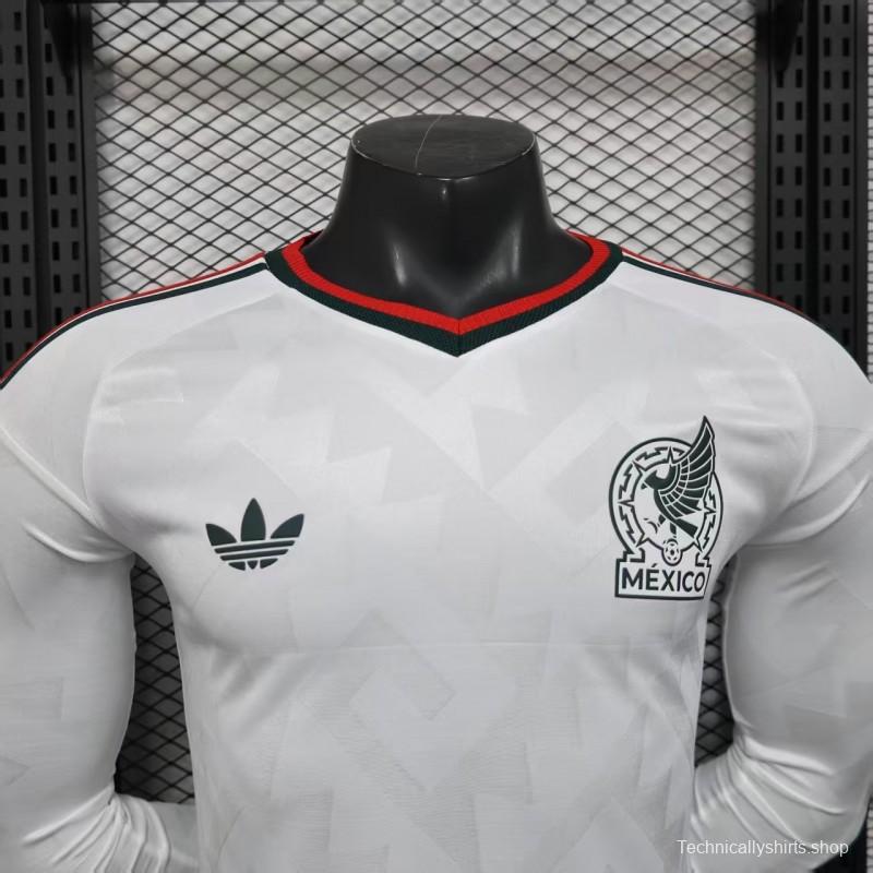 Player Version 2026 Mexico Away White Long Sleeve Jersey