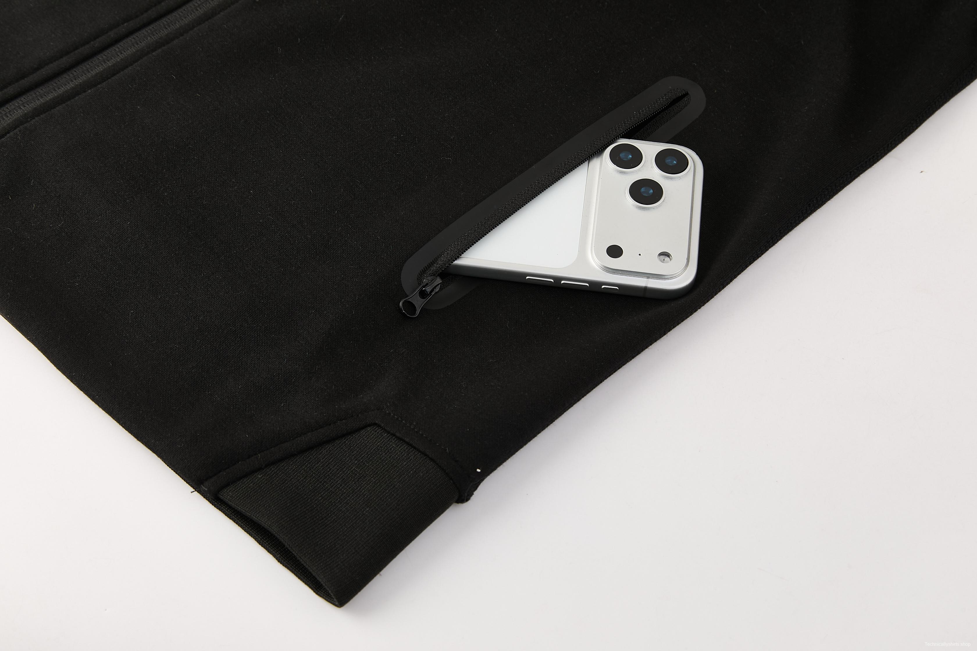 25/26 Chelsea Black Full Zipper Hoodie Windbreaker + Long Pants