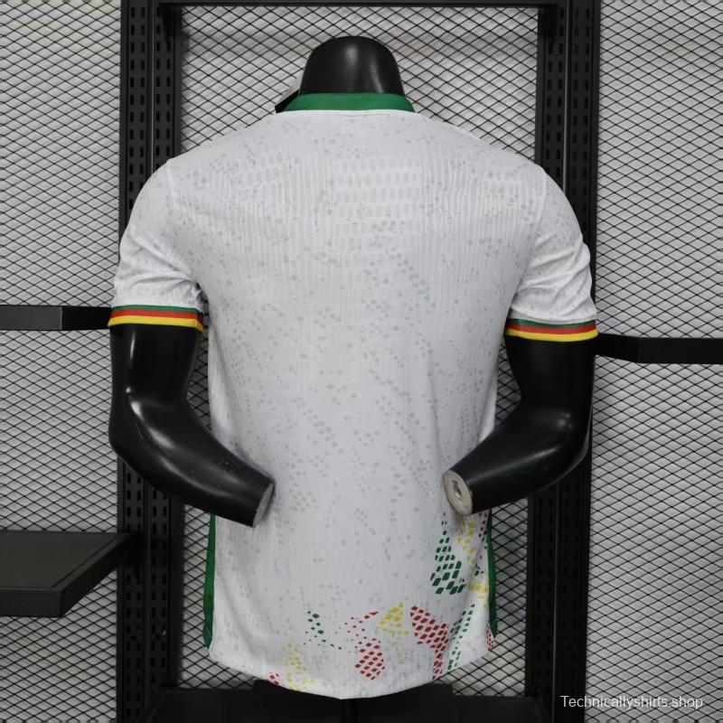 2026 Player Version Cameroon Home White with Red, Dot Pattern Jersey