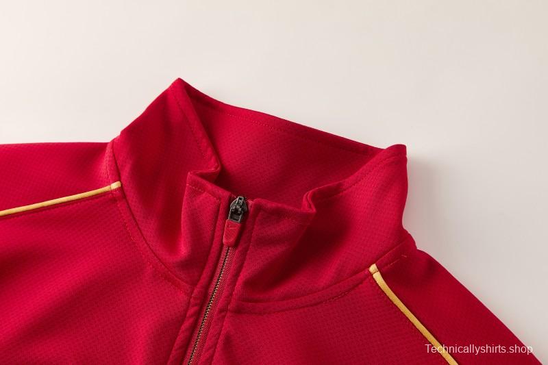 2026 Nike Red Full Zipper Jacket + Long Pants