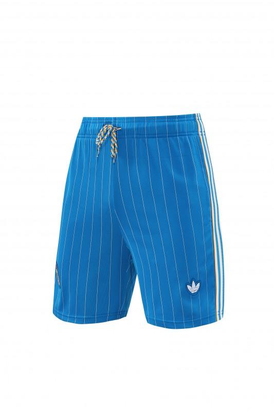 26/27 Real Madrid  Blue Pinstripe  Short Sleeve+Soccer Shorts