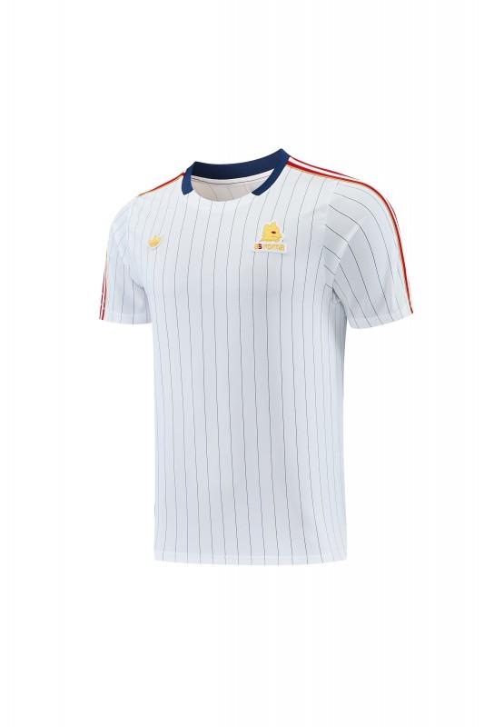 26/27 AS Roma White Short Sleeve+Soccer Shorts
