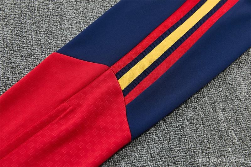 26/27 Spain Away White Half Zipper Jacket Tracksuit + Long Pants