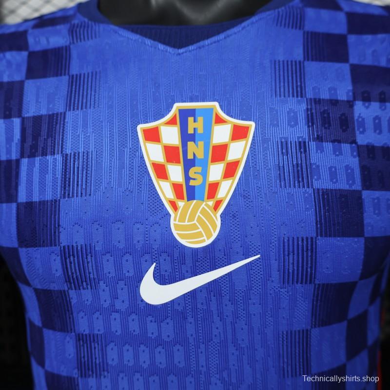 Player Version 2026 Croatia Away Blue  Jersey