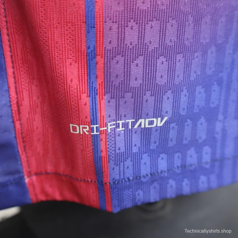 Player Version 25/26 FC Barcelona Royal Blue & Garnet Red  Special Edition Jersey