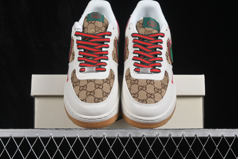 Nike Air Force 1 '07 Low x Collaboration Retro Basketball Sneakers with Full-Length Air Cushion - NH0601-600
