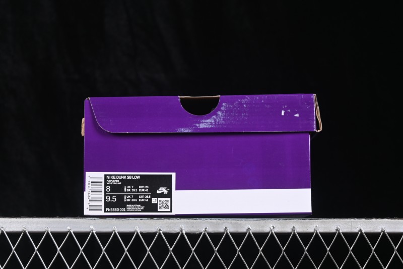 Nike SB Dunk Low Skateboarding Shoes with Premium Leather Upper - FN5880-001