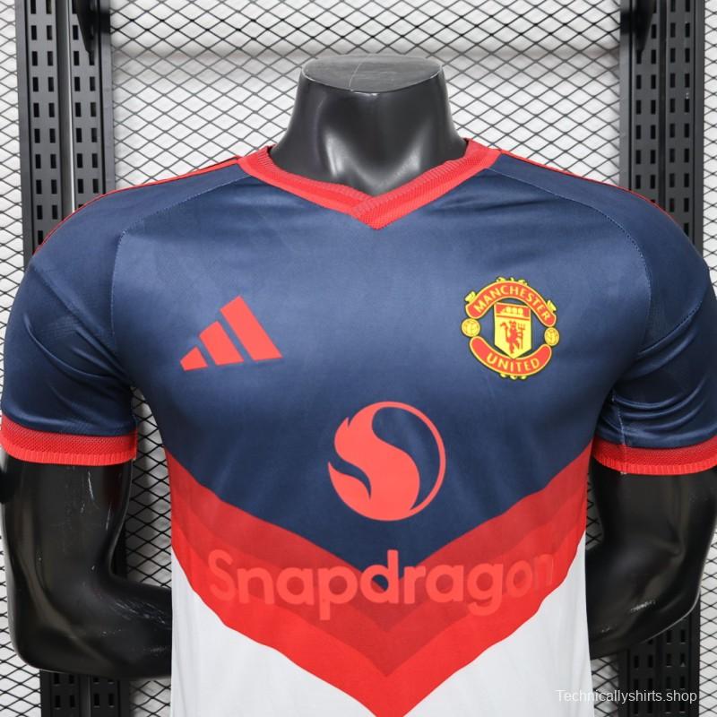 Player Version 26/27 Manchester United Navy & White V-Panel Away Jersey