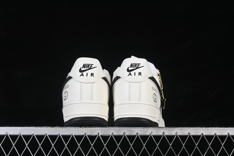 Nike Air Force 1 '07 Low Sneakers with Woven Mixed Black and Beige Design - XY9025-016