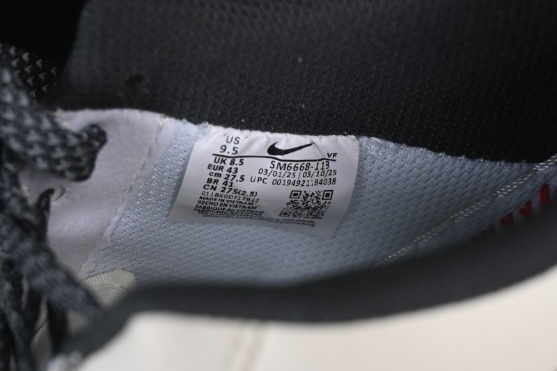 Nike Air Force 1 '07 Low Retro Basketball Shoes with Classic White and Dark Grey Colorway - SM6668-119