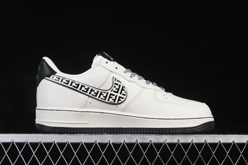 Nike Air Force 1 '07 Low Fendi-Inspired Cream Marble Casual Sneakers - XY9025-020