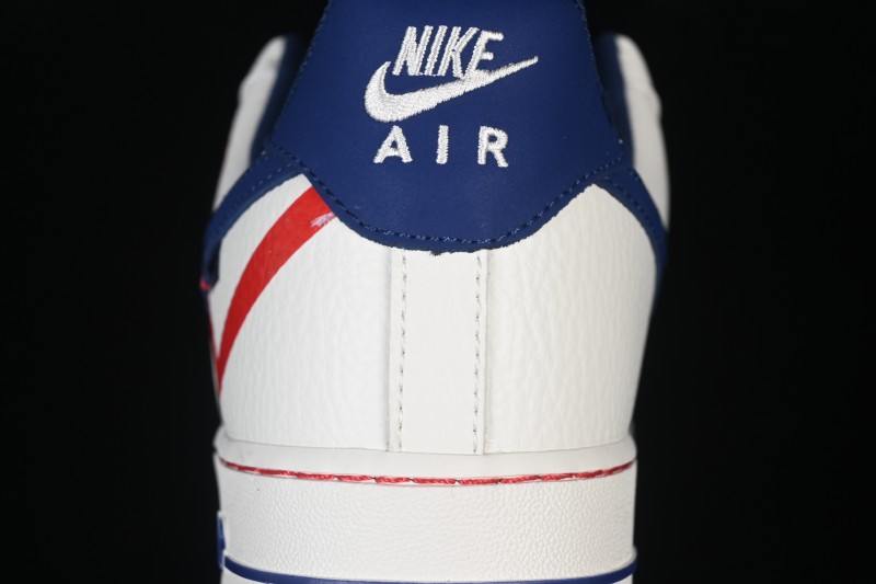 Nike Air Force 1 '07 Low Collaborative Basketball Sneakers in White/Red/Blue - XY9025-011