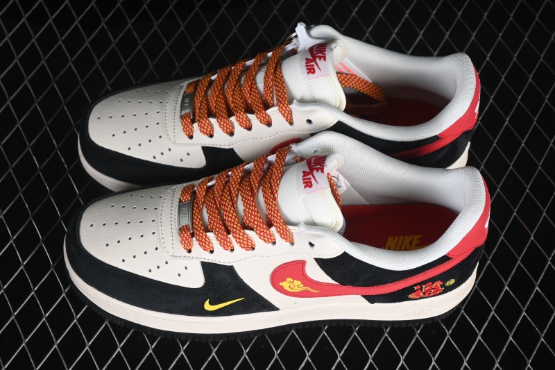 Nike Air Force 1 '07 Low Chinese New Year Limited Edition Red Black Contrast Low-Top Casual Skateboarding Shoes - MZ9588-835