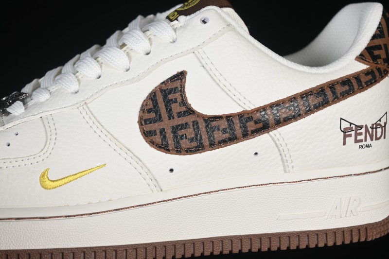 Nike Air Force 1 '07 Low Collaboration Brown Beige Classic Canvas Casual Skateboarding Shoes - XY9025-019