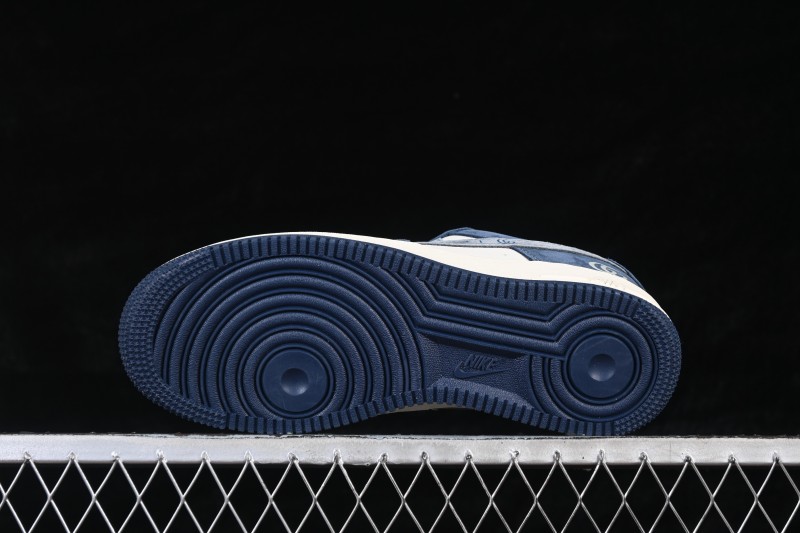 Nike Air Force 1 '07 Low Blue and White Casual Skateboarding Shoes with Full-Length Air Cushion - XL1979-139