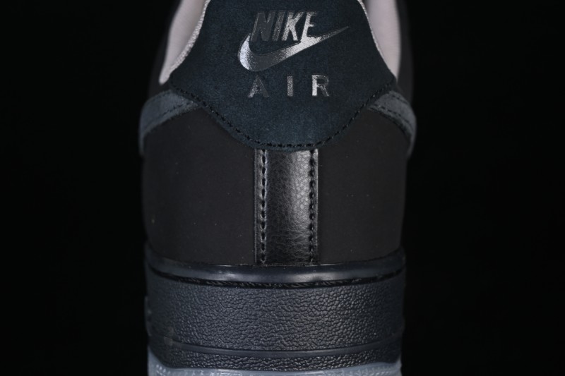 Nike Air Force 1 '07 Low Casual Sneakers with Matte All-Black Finish and Full-Length Air Cushion - IQ9791-001