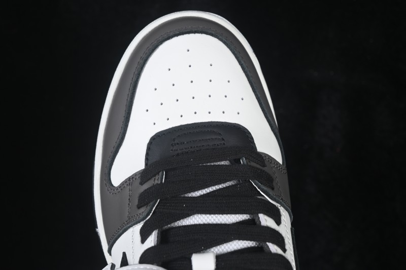 Off-White Out of Office Low-Top Fashion Skate Shoes in White Dark Grey Black - FYD4