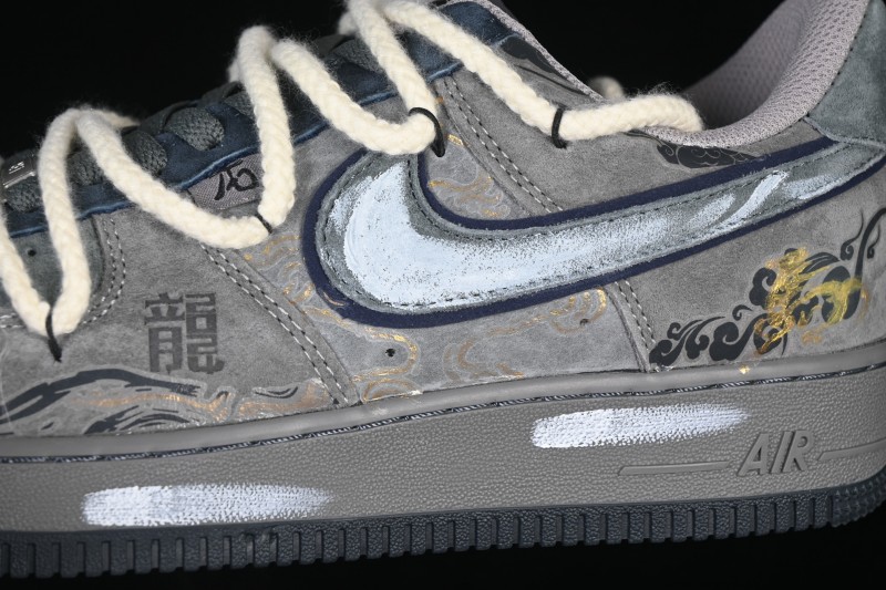 Nike Air Force 1 '07 Low Dragon & Horse Spirit Hand-Painted Chinese New Year Limited Edition Skateboarding Shoes - CD1221-680