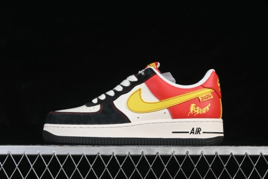 Nike Air Force 1'07 Low Collaborative Casual Skateboarding Shoes with All-New Leather Upper and Full-Length Air Cushion - XD0028-002