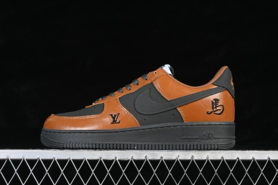 Nike Air Force 1 '07 Low Year of the Horse Limited Edition Sneakers with Caramel Charcoal Colorway - XY9025-009