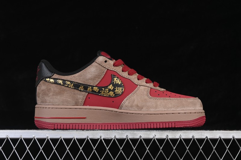 Nike Air Force 1 '07 Low Chinese New Year Limited Edition Red Suede Casual Sneakers - XD0028-009