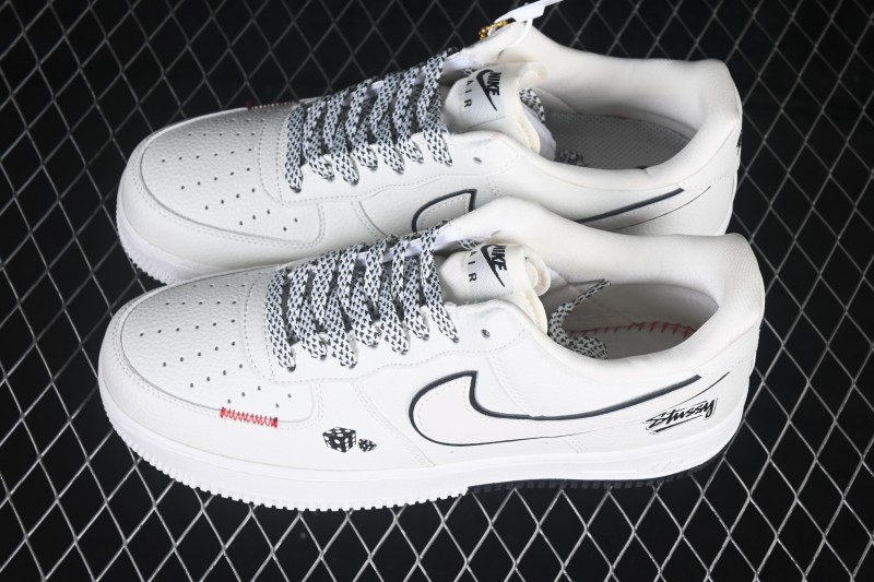 Nike Air Force 1 '07 Low Retro Casual Sneakers with Full-Length Air Cushion - WY0655-122