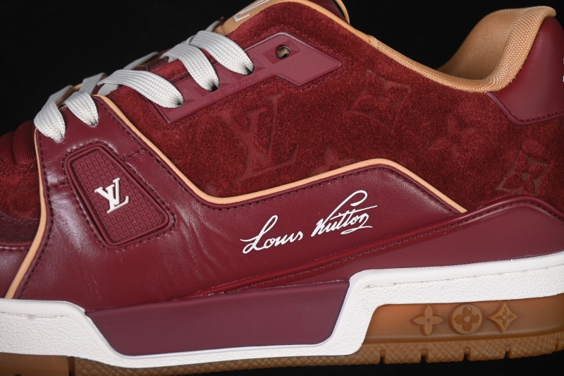 Louis Vuitton Trainer Sneaker Wine Red - 1A9JG7
