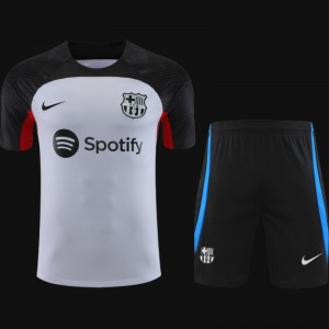 23-24  Barcelona Grey Black Short Sleeve Jersey+Shorts