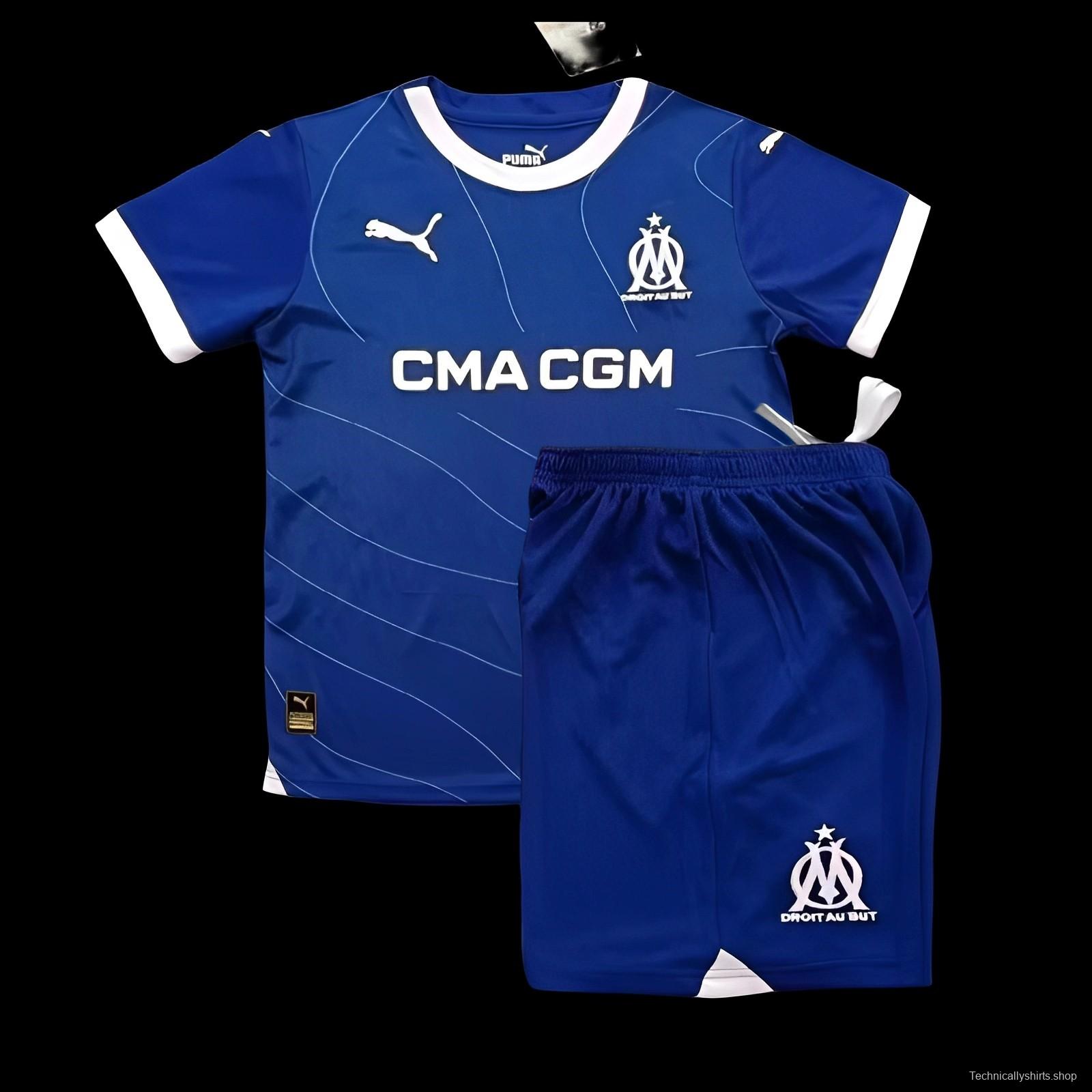 23/24 Kids Olympique Marseille Away Jersey