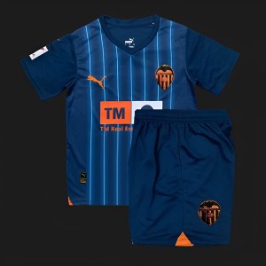 23/24 Kids Valencia Away Blue Jersey