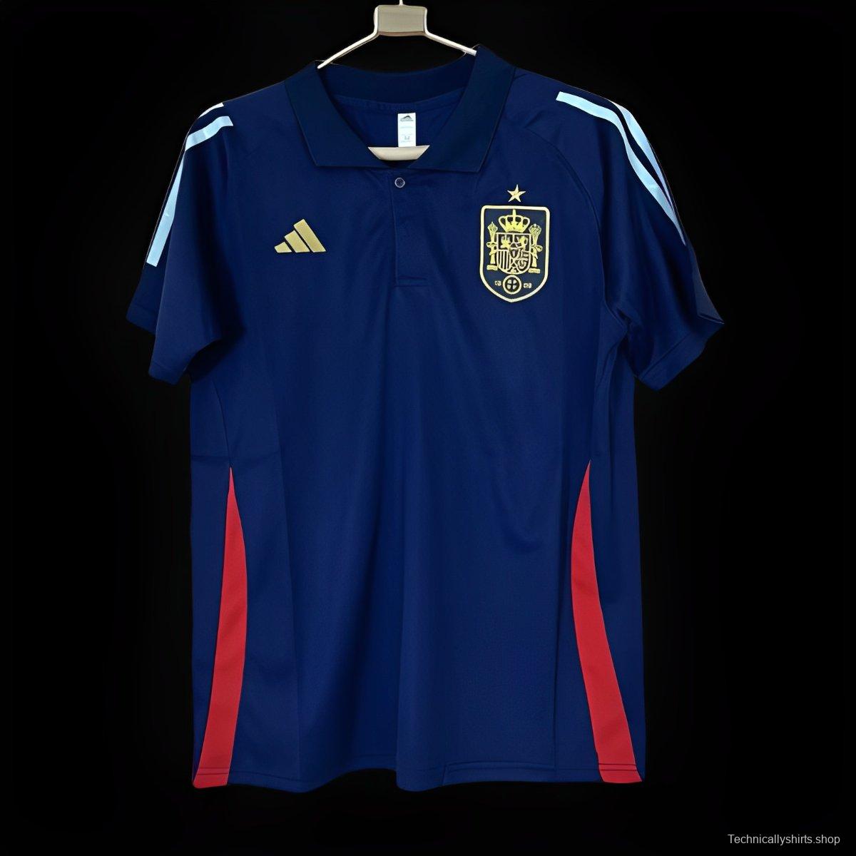 2024 Spain Navy POLO Jersey