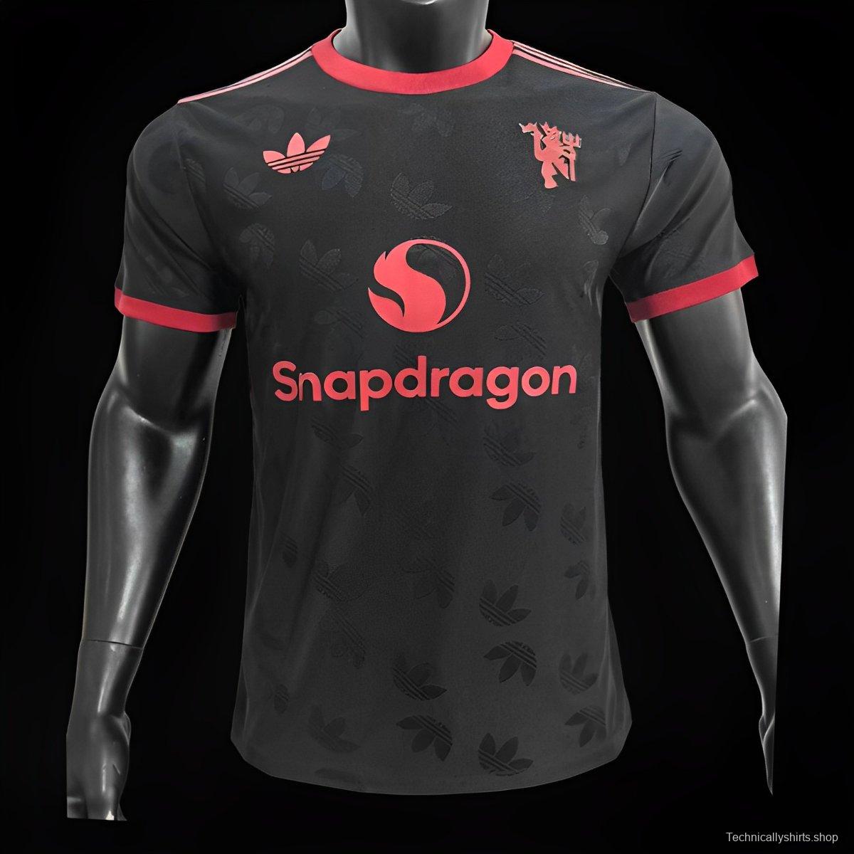 Player Version 24/25 Manchester United x Adidas Original Black Jersey