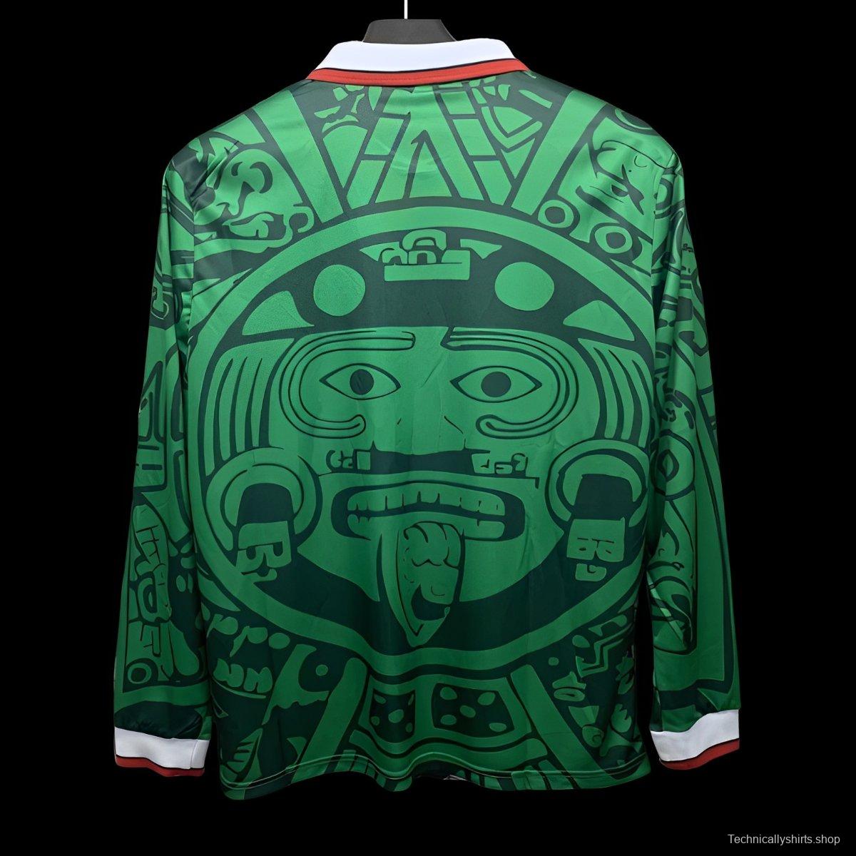 Retro 1998 Mexico Home Long Sleeve Jersey