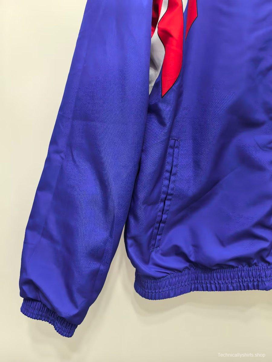 2025 France Blue/Grey Reversible Windbreaker