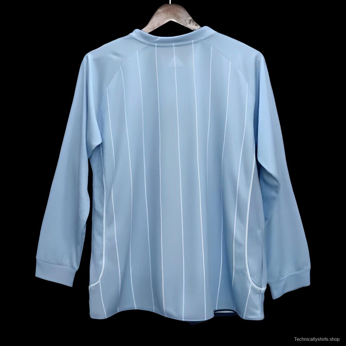 Retro 07/08 Manchester City Home Long Sleeve Soccer Jersey