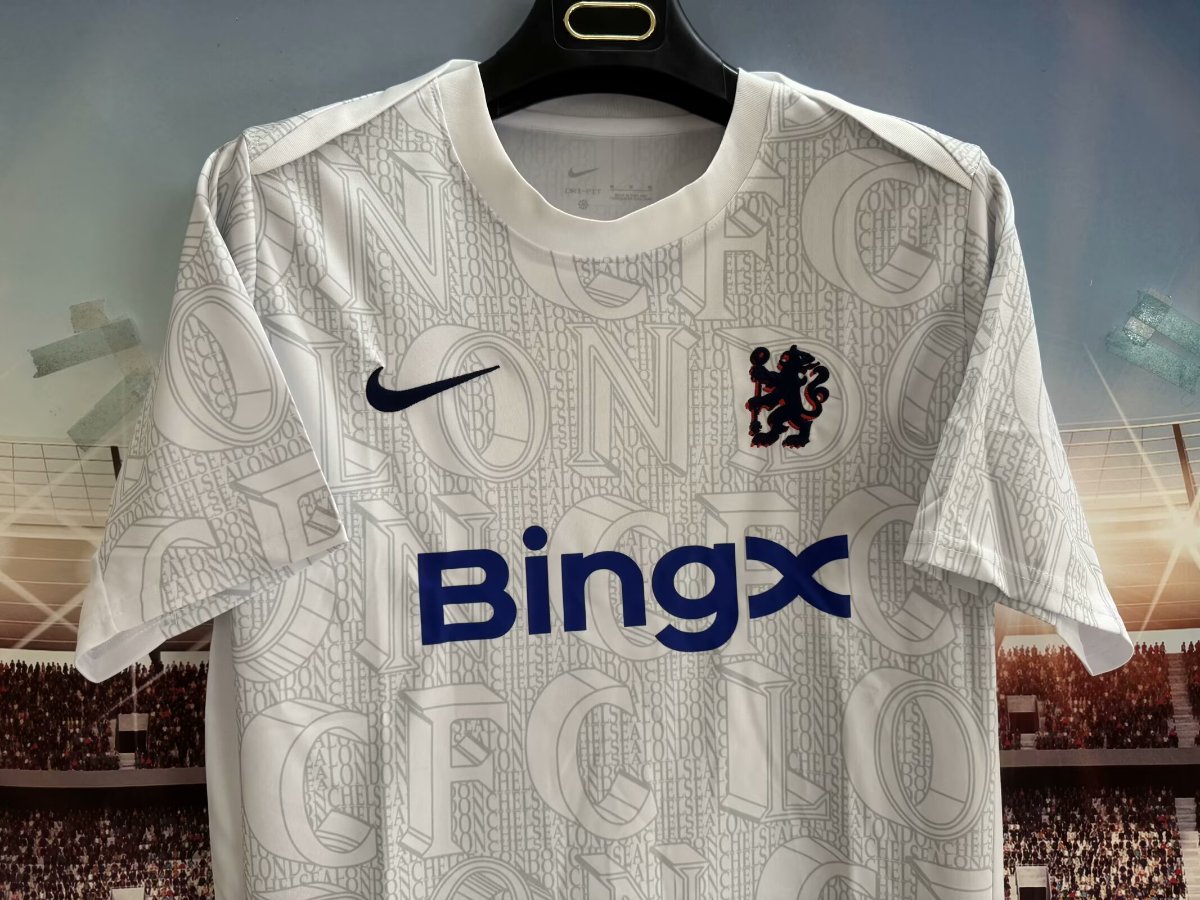 25/26  Chelsea Pre-match Jersey  LONDON Typography Pattern