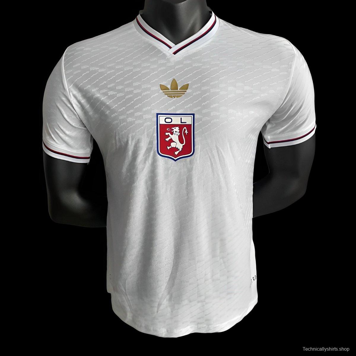 Player Version 25/26 Olympique Lyonnais WHITE Anniversary Jersey