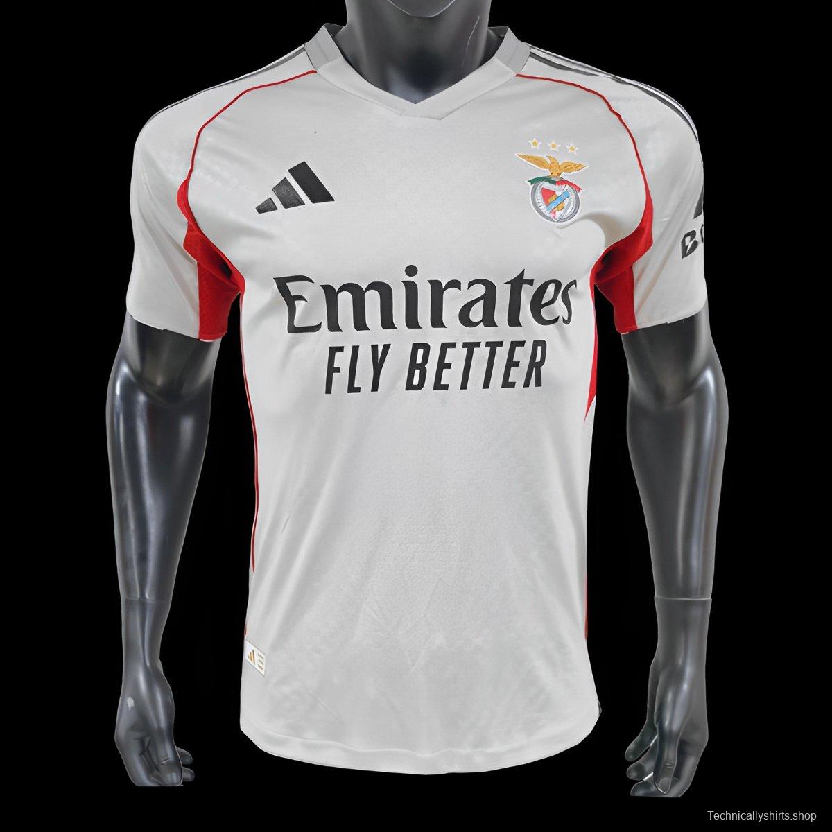 Player Version 25/26 Benfica Away Jersey