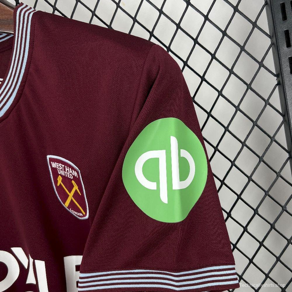 25/26 west Ham United Home Jersey