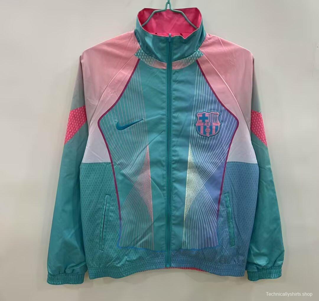 25/26 Barcelona Pink/Blue Reversible Windbreaker