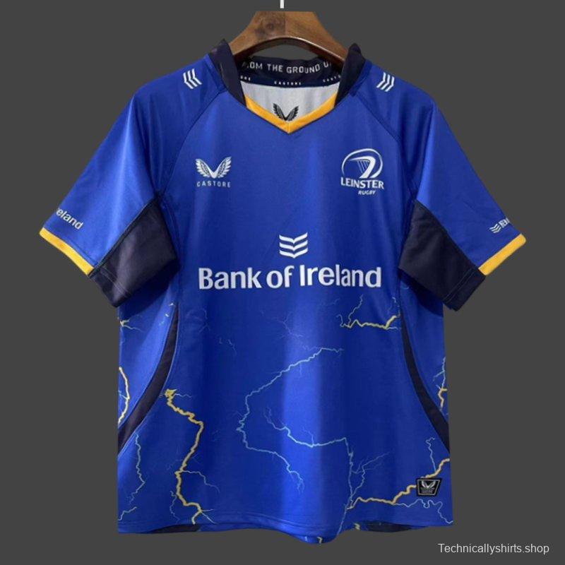 25/26 Leinster Rugby Blue with Lightning Map Pattern Jersey