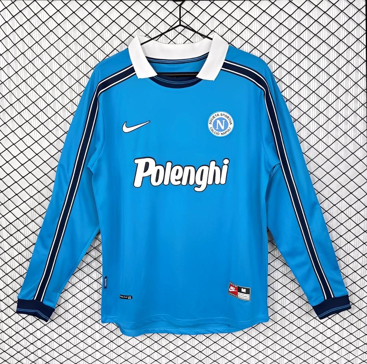 Retro 98/99 Napoli Home Long Sleeve Jersey