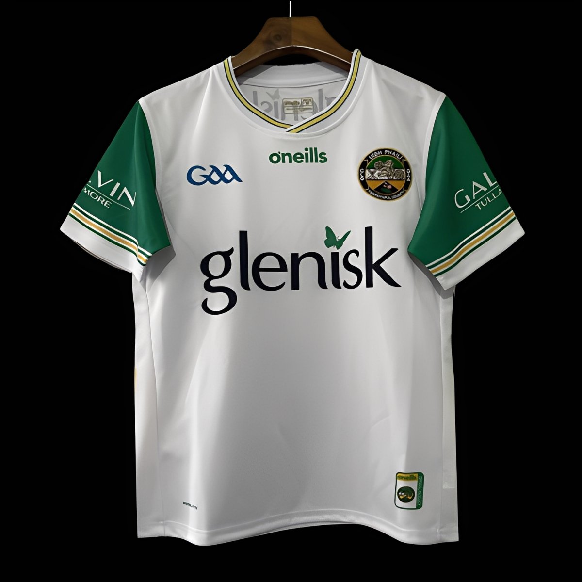 25/26 Offaly GAA White with Green Trim Away Jersey