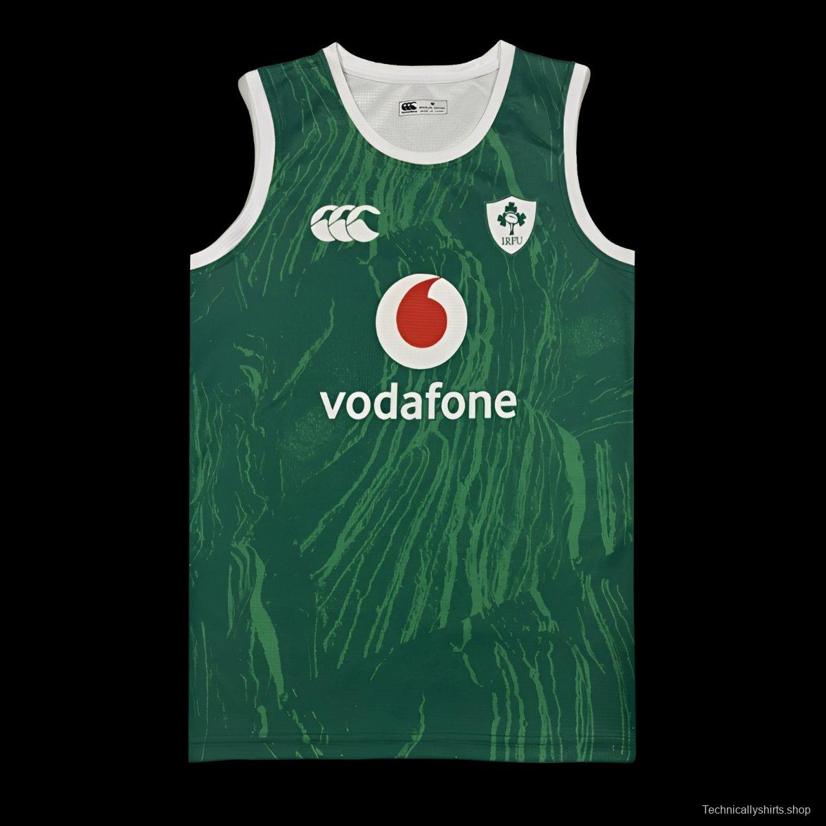 2026 Ireland Green with Abstract Brushstroke Pattern Sleeveless Jersey