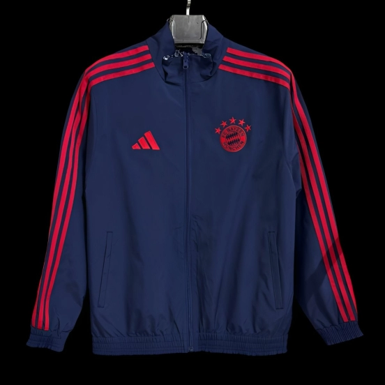 25/26 Bayern Munich Navy Full Zipper Windbreaker